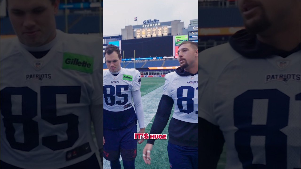 Drake's become a natural leader 🗣️ #patriots #drakemaye #nfl #shorts