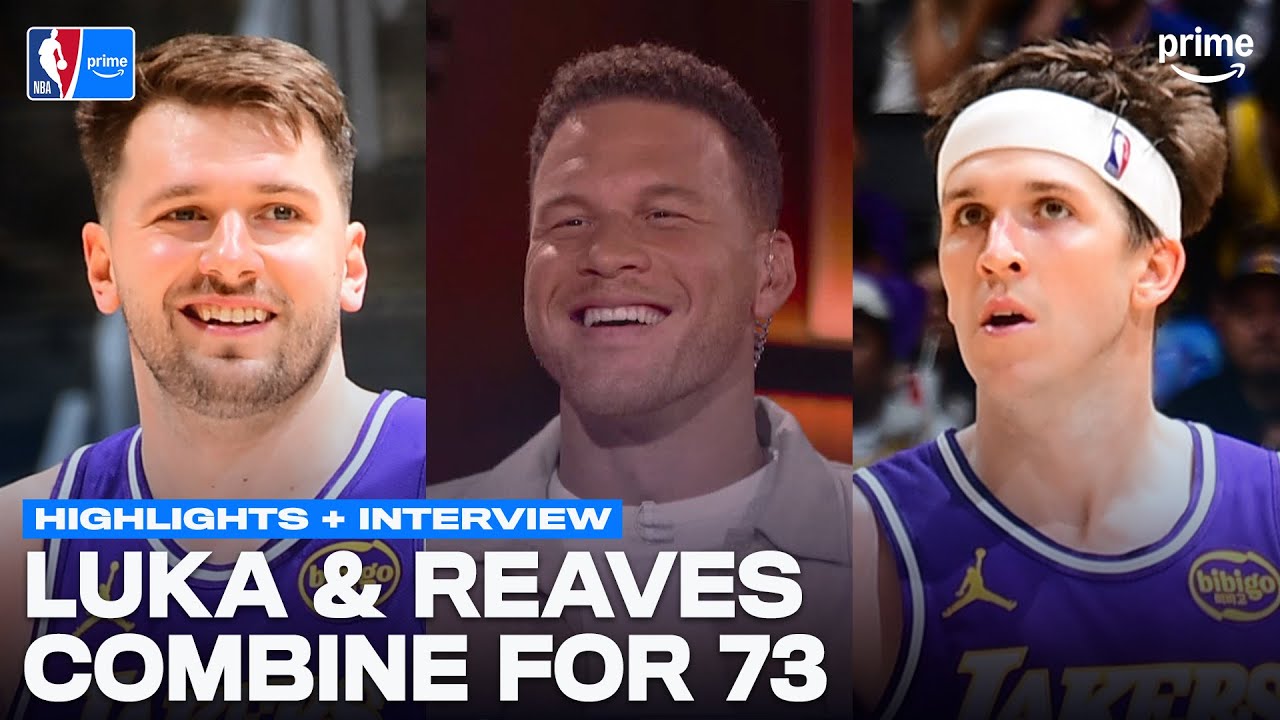 Luka & Austin Reaves GO OFF | Lakers-Mavs Highlights + Interview | NBA on Prime
