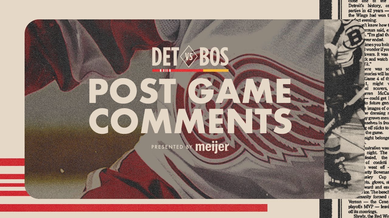 Dylan Larkin, Moritz Seider, Todd McLellan Post Game Comments @ BOS | Nov. 29, 2025