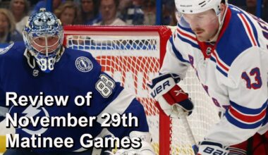 Review of Lightning vs Rangers, Canadiens vs Avalanche, Oilers vs Kraken