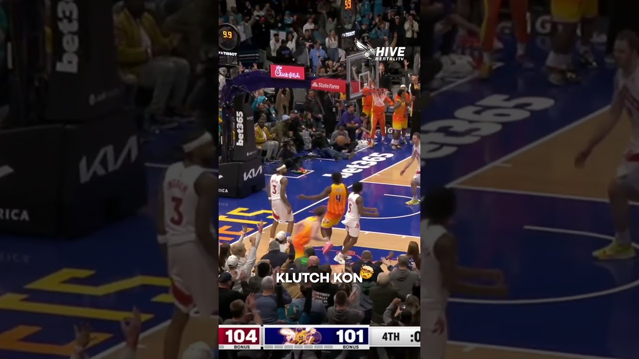 the shot to tie it from KING KON #charlottehornets #konknueppel #nba