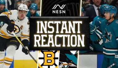 INSTANT REACTION: Bruins Lose 3-1 to Sharks