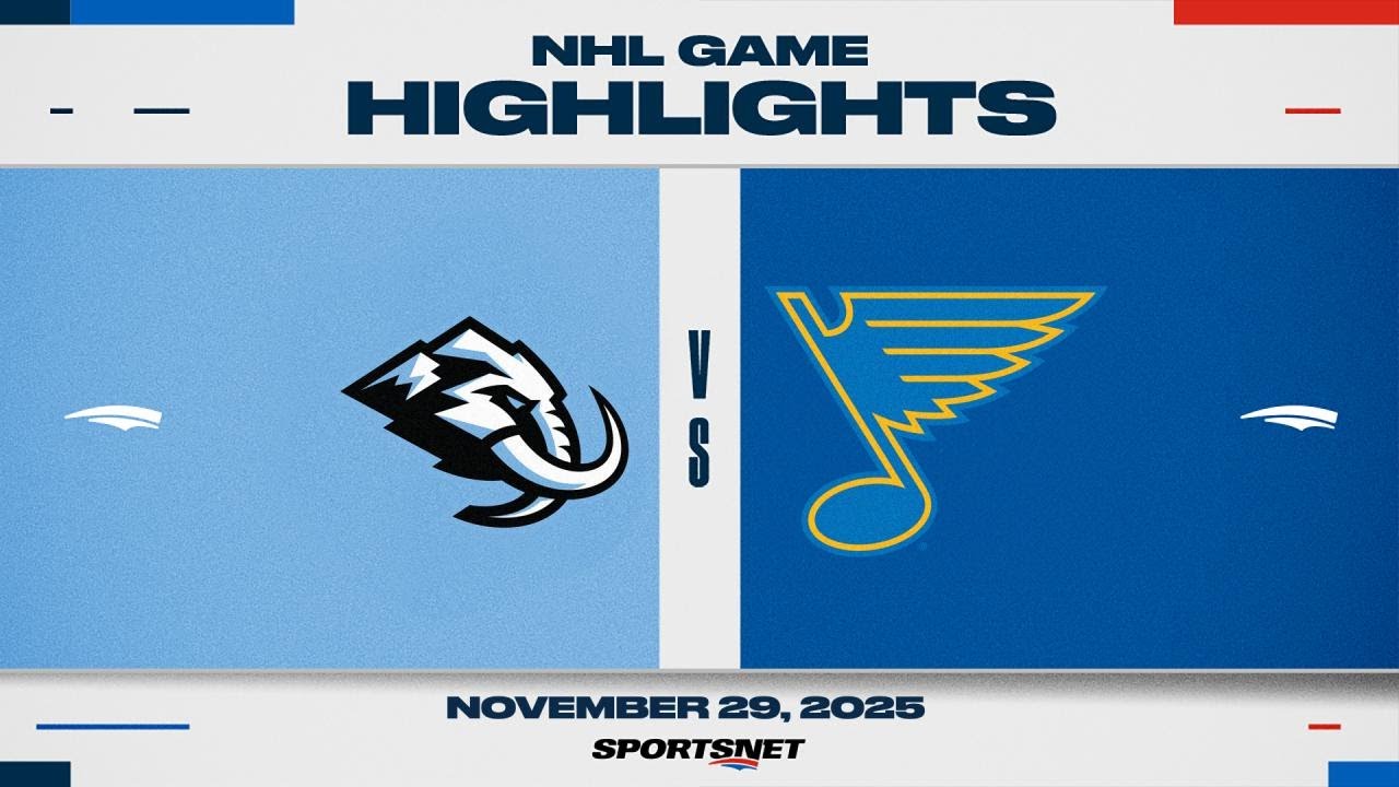 NHL Highlights | Mammoth vs. Blues - November 29, 2025