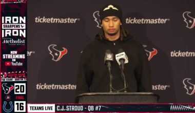 LIVE: The Houston Texans address the media after the win over the Colts