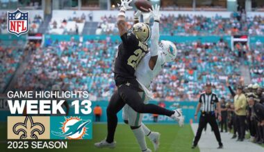 New Orleans Saints vs. Miami Dolphins Game Highlights | NFL 2025 Season Week 13