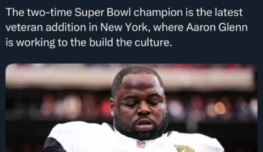 [Tom Pelissero{ Veteran DT Khalen Saunders expected to sign with the Jets, per sources