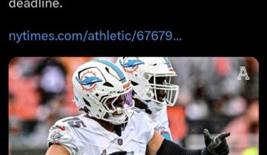 [Russini] The Eagles have inquired about two AFC East pass rushers: Miami's Jaelan Phillips and New York's Jermaine Johnson. Philadelphia remains interested in adding a pass rusher ahead of the Nov. 4 trade deadline