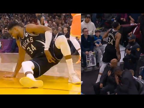 Giannis groin injury. Won't return to the game vs Cavs