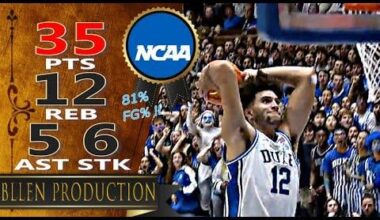 Cameron Boozer - Career-High 35 Pts (81% FG%) , 12 Reb, 5 Ast, 3 Stl, 3 Blk, 2 3PT Full Highlights｜Indiana State vs Duke｜2025.11.14