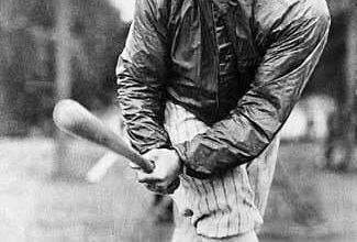 Lou Gehrig takes a powerful swing during spring training in St. Petersburg, Florida, on March 19, 1939. Gehrig was battling fatigue and early signs of the illness that would later be diagnosed as amyotrophic lateral sclerosis (ALS), now commonly known as Lou Gehrig's disease