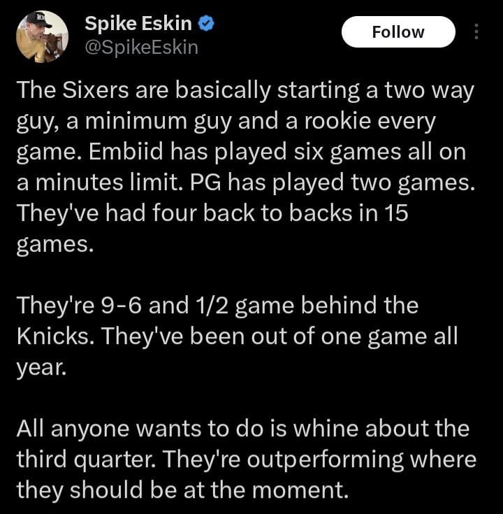 Reasonable take and context. Teams had up and downs but honestly been a good start to the season