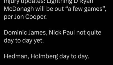 A rather brutal injury update