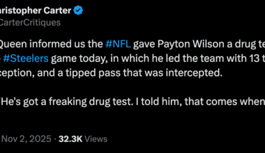 Payton Wilson was drug tested after the Colts game
