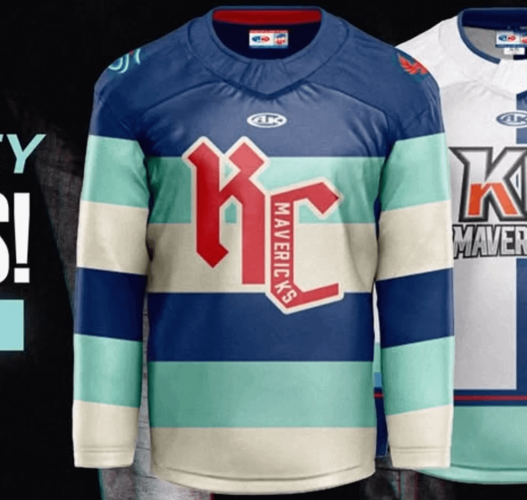 KC Mavericks Affiliation Night sweaters are based on the Winter Classic sweaters