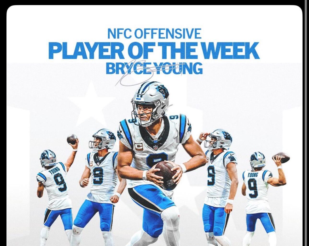 [Panthers] Bryce named NFC offensive POTW