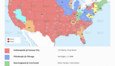 Coverage map for Sunday (Jags-Cards in orange)
