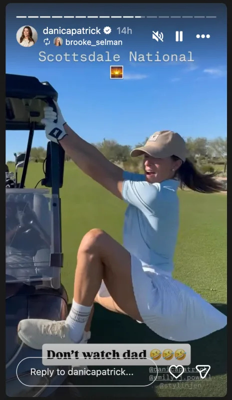 Danica on the course.Danica&sol;IG