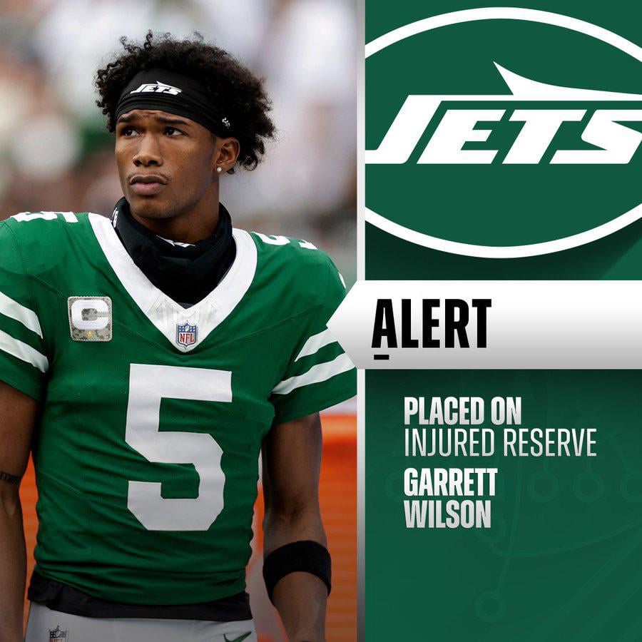 Jets WR Garrett Wilson (knee) placed on injured reserve, out at least four games.