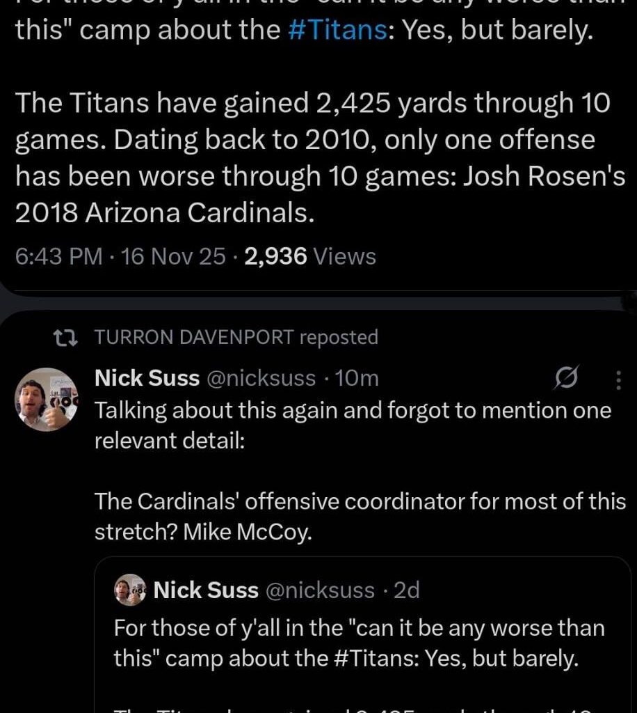 We’re one of the worst offenses in the last 15 years.