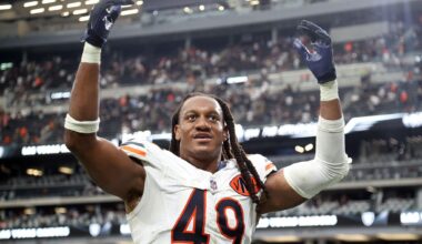 Tremaine Edmunds has 4 interceptions this year tying his personal best back in 2023