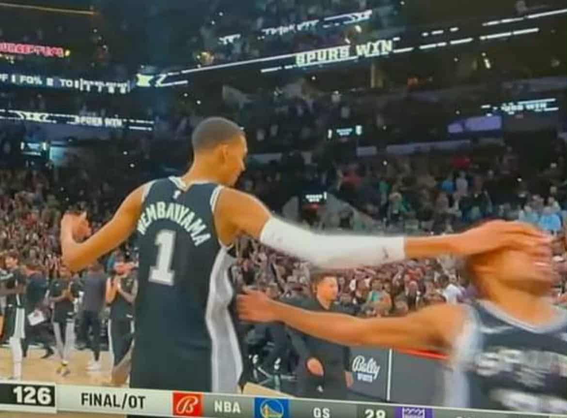 It was a nice effort by former Spur Tre Jones to make the game interesting but Wemby had other plans...Spurs Win!