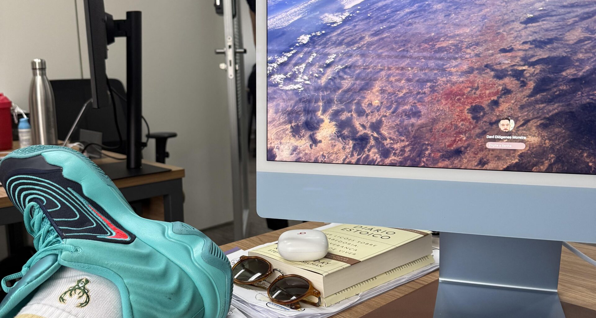 Gameday vibes at work from Brazil —> lucky Bucks socks and the Giannis Immortality. LFG!!!FIBs will cry tonit!! 🏀💚🦌