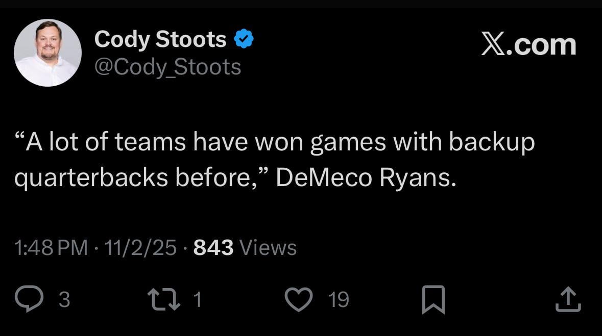 Sounds like someone’s getting fired end of season