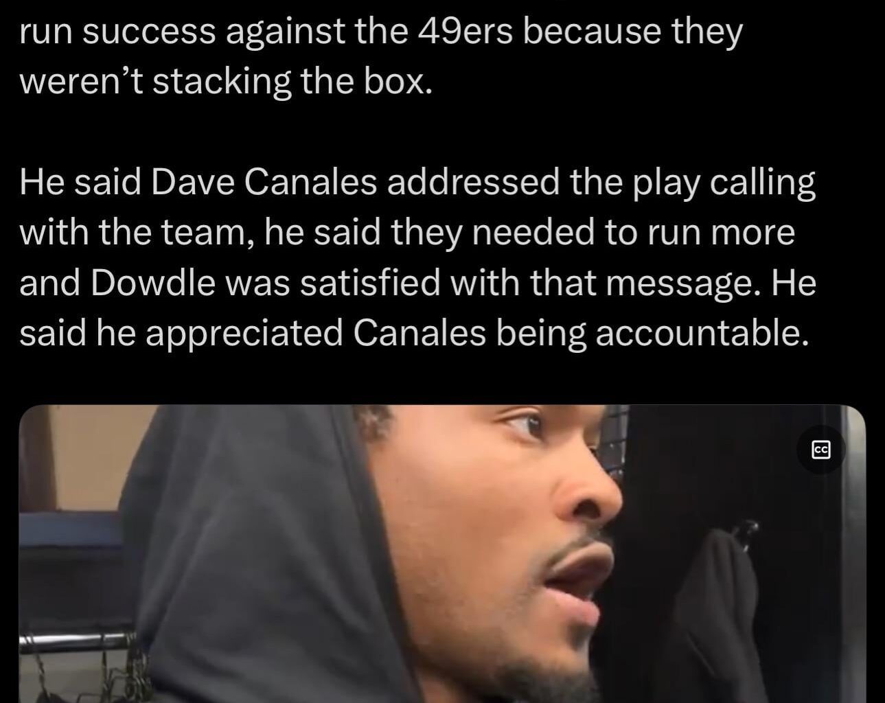 [Kaye] Dowdles comments on play calling
