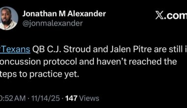 CJ and Pitre still in concussion protocol