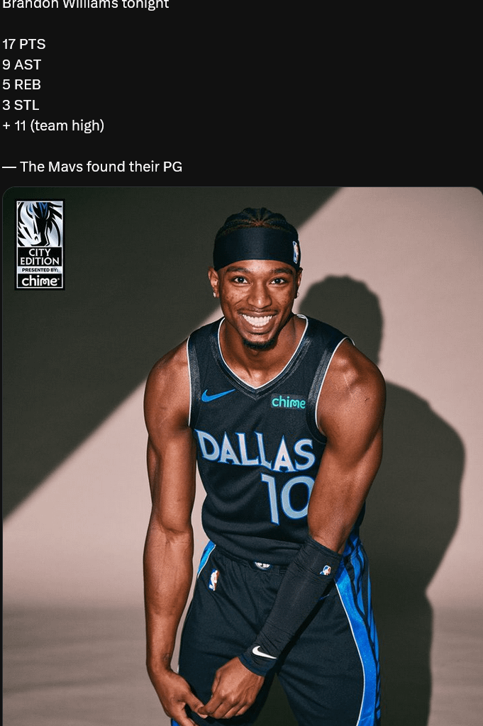 B-Will is proving he is more than just a spark-plug scorer, creating opportunities for his teammates