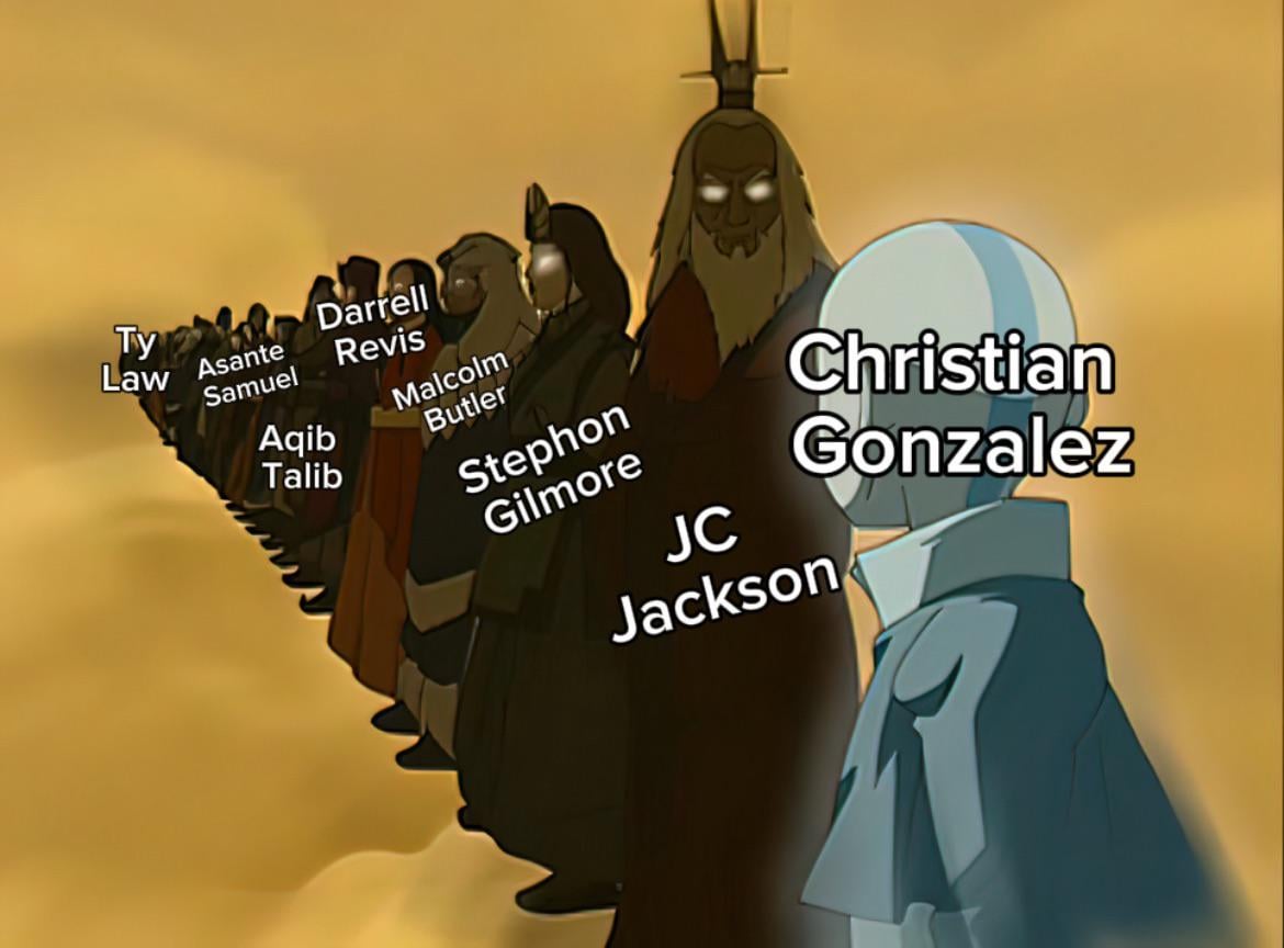 We really develop/have had the Best CBs in the league over the years😤