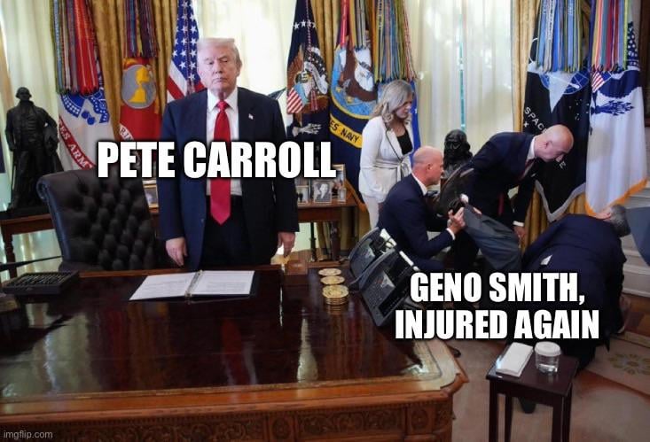 How is Geno still allowed to play?