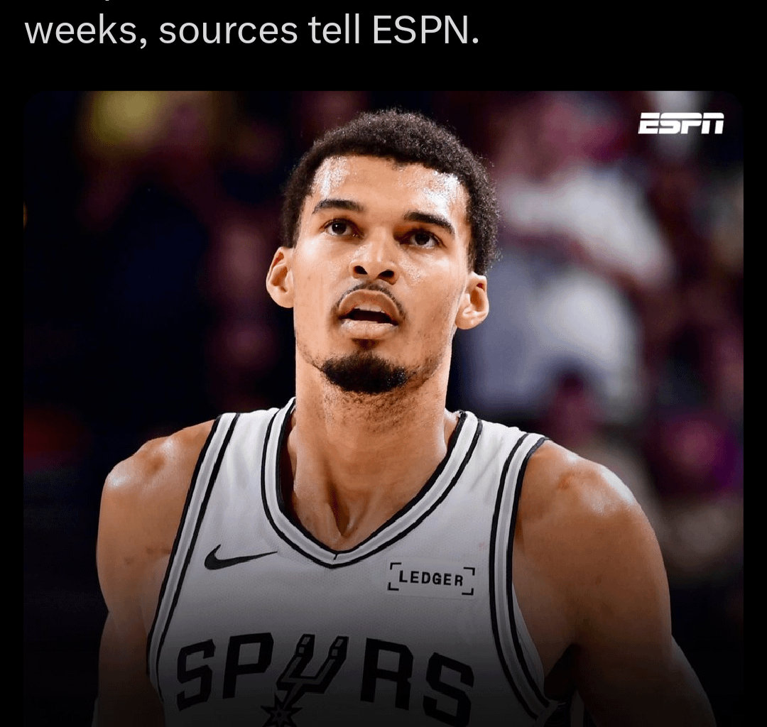 Wemby expected to miss a few weeks