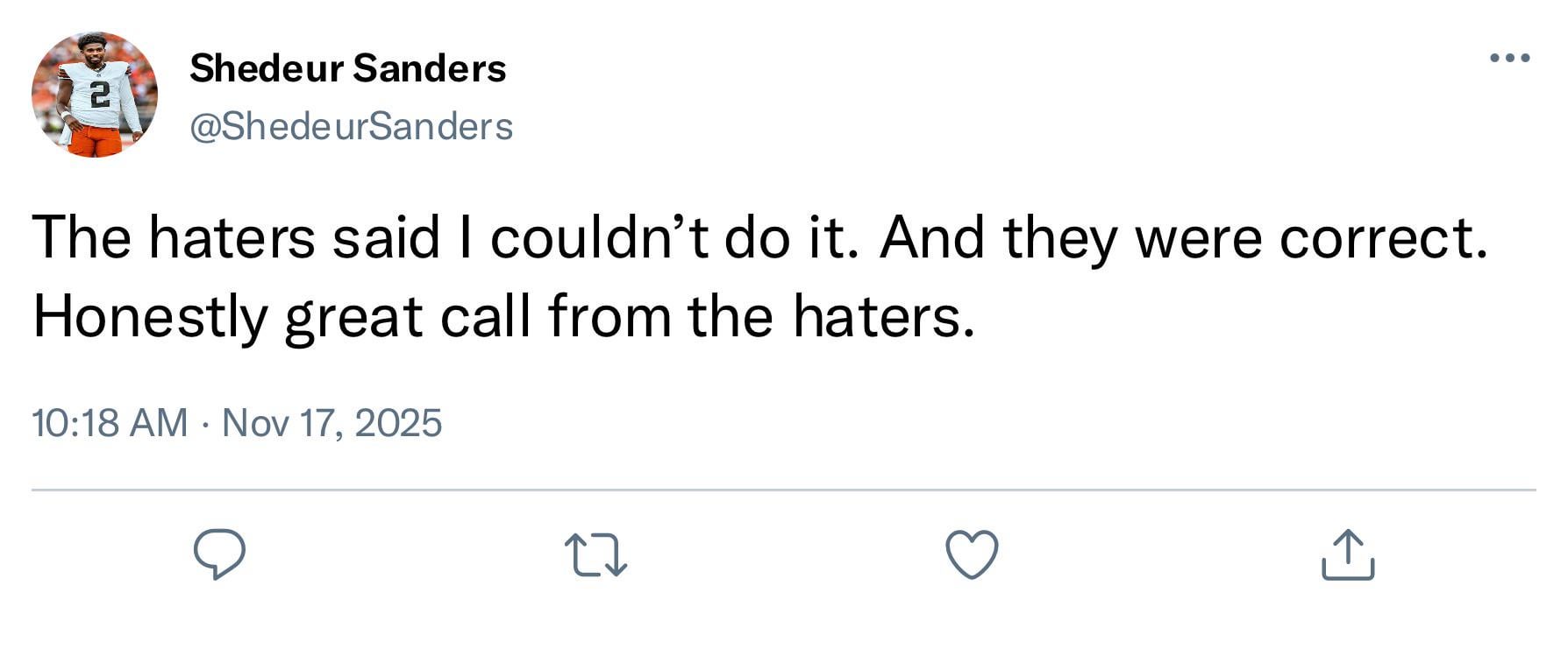 The Browns should retire his number