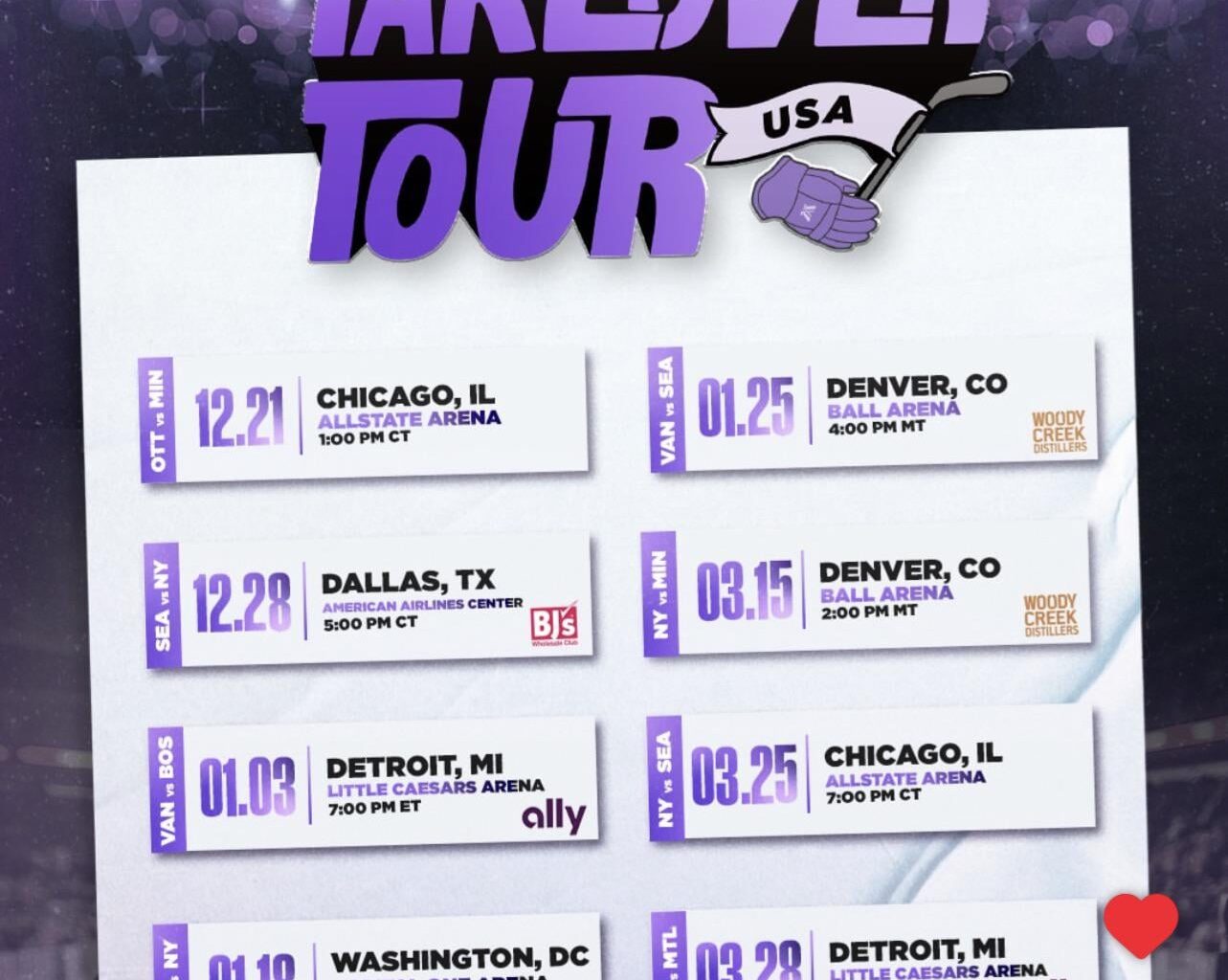 PWHL Takeover Tour coming back to Ball Arena