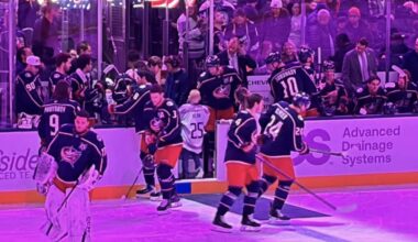 They had the little one down there, rallying the troops tonight bringing home a dub I love coming to this game every year. The 1st star of the game in my eyes. God Is great