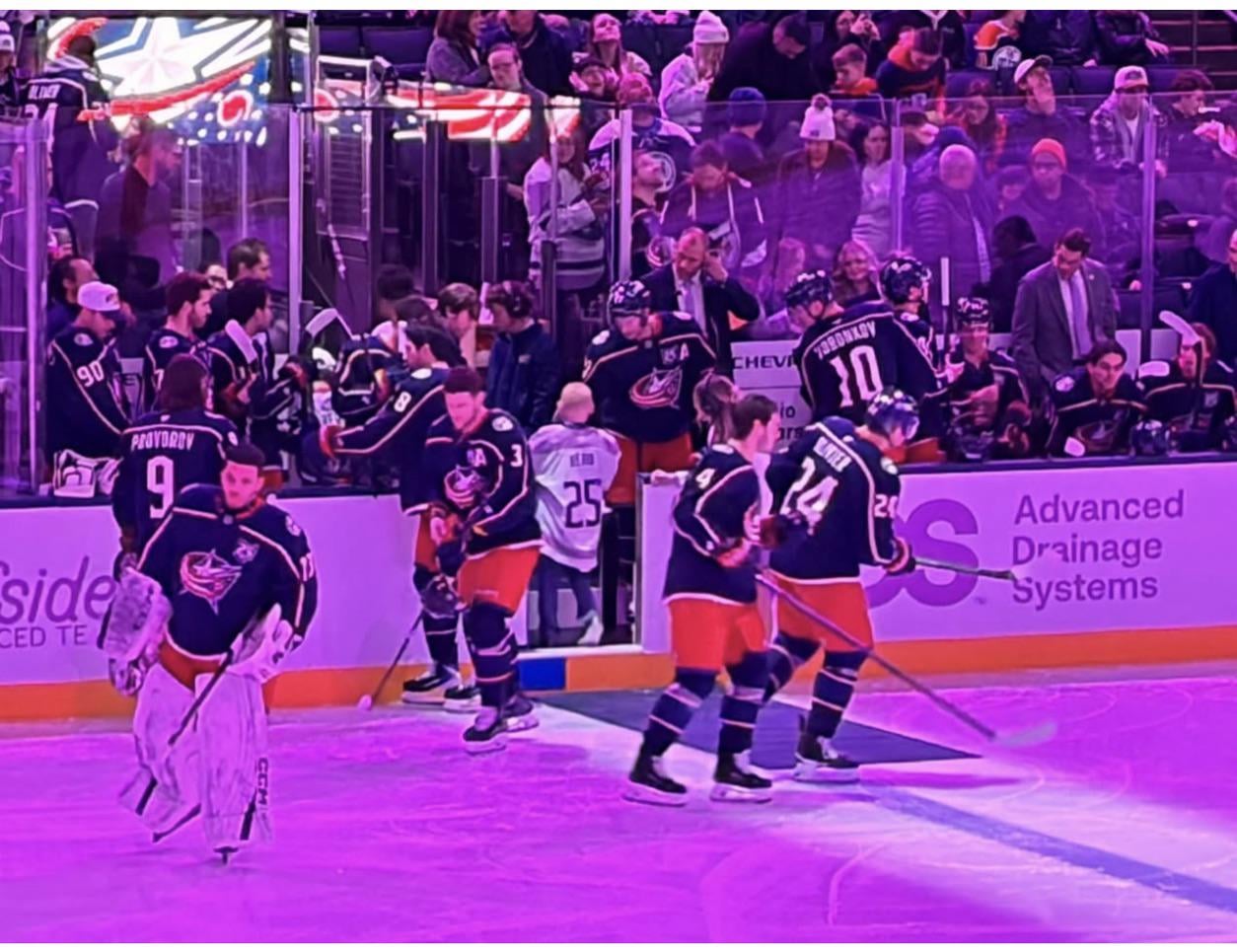 They had the little one down there, rallying the troops tonight bringing home a dub I love coming to this game every year. The 1st star of the game in my eyes. God Is great