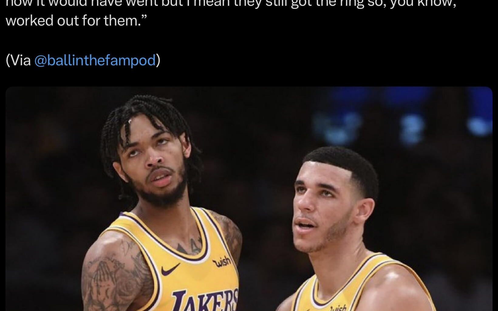 Excuse me, Lonzo?
