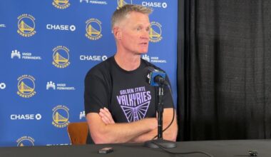 [Slater] Steve Kerr said he’s “concerned” about the increase in soft tissue injuries across the NBA. His medical staff believes the increased pace paired with the schedule has led to it. “They believe the wear and tear, the speed, the pace, the mileage is factoring into these injuries.”