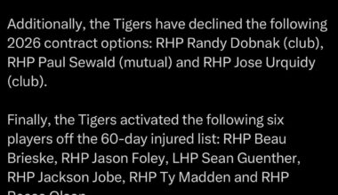 The Tigers today claimed RHP Jack Little off waivers from the Pittsburgh Pirates The club’s 40-man roster now stands at 40 players as they complete start of off-season roster management.