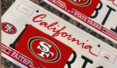 49er plates are getting delivered