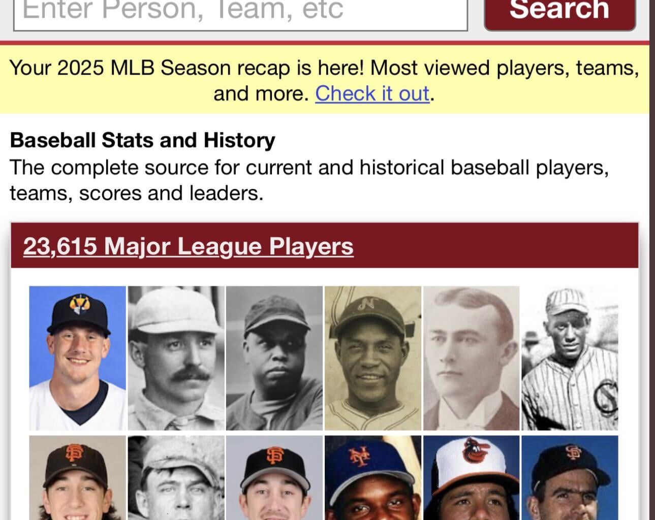 Who’s your favorite player on Baseball Reference’s featured page today? Mine is either Tim Lincecum, or Tim Lincecum with different hair.