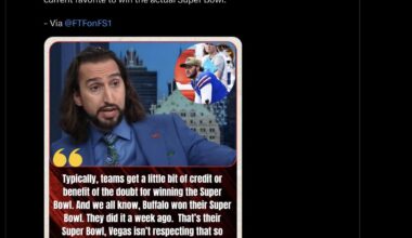 [Starcade Media] Nick Wright threw a little shade at the #Bills for winning their “Super Bowl” against the #Chiefs and then losing to Miami while Kansas City is the current favorite to win the actual Super Bowl.