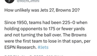 Teams are now 225-1 since 1950 when holding an opponent to <175 yards and not turning the ball over