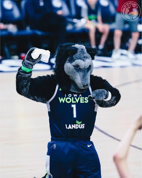 Colorized photo of the Minnesota Timberwolves in the last minute of the 4th quarter