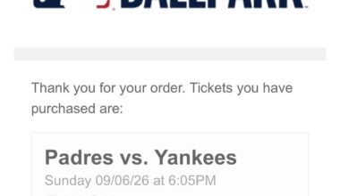 Padres Yankees game 9/6/26