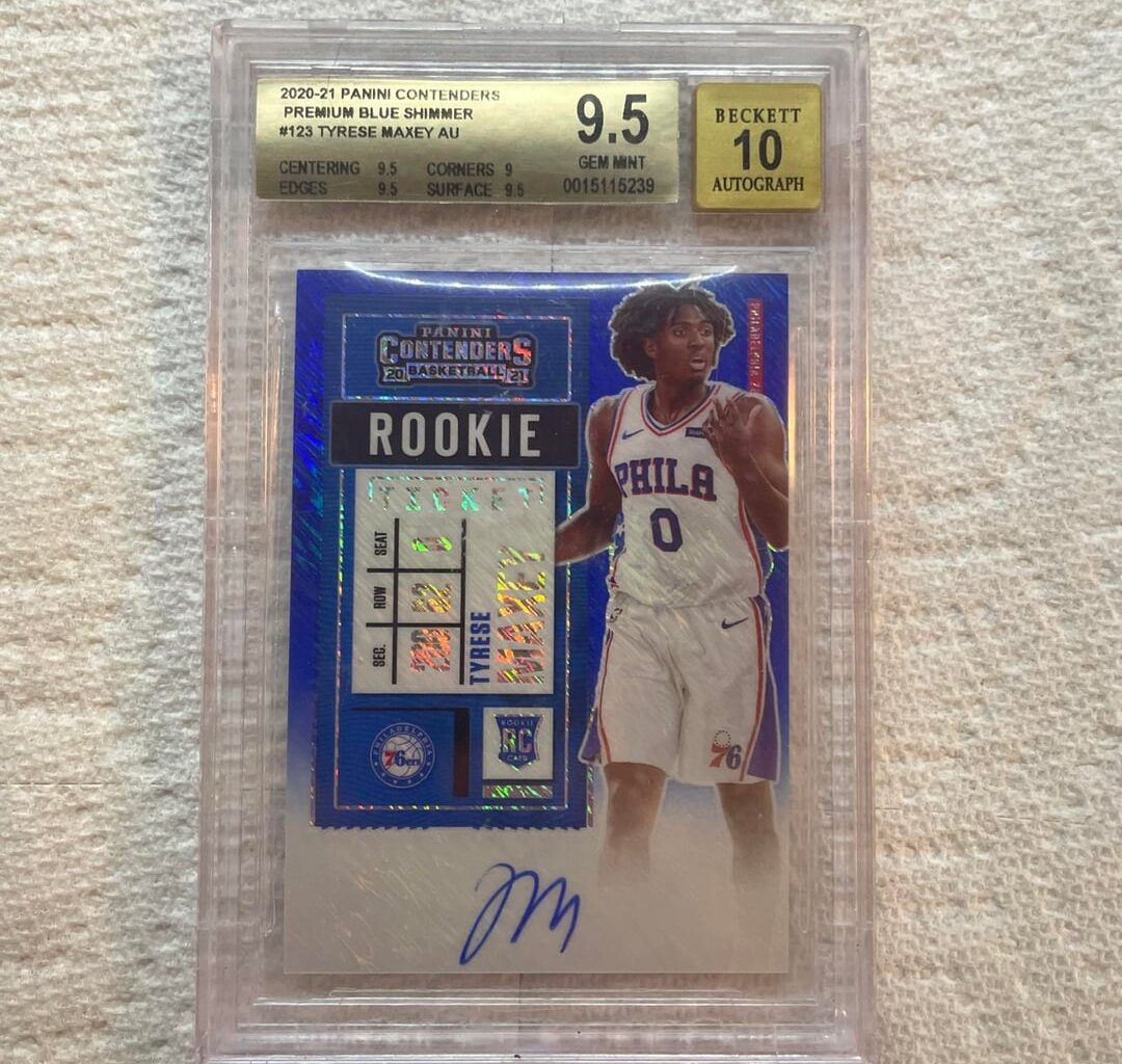 Tyrese maxey pop 2 rookie card auto👀😮‍💨