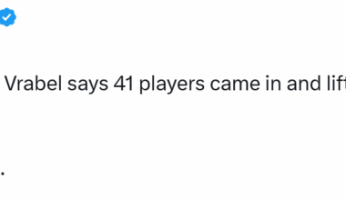 Vrabel says 41 players came in and lifted yesterday on their day off. They are buying in baby lets go, new era