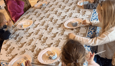 Sydney Martin posted Matthew Schaefer sitting at the kids table