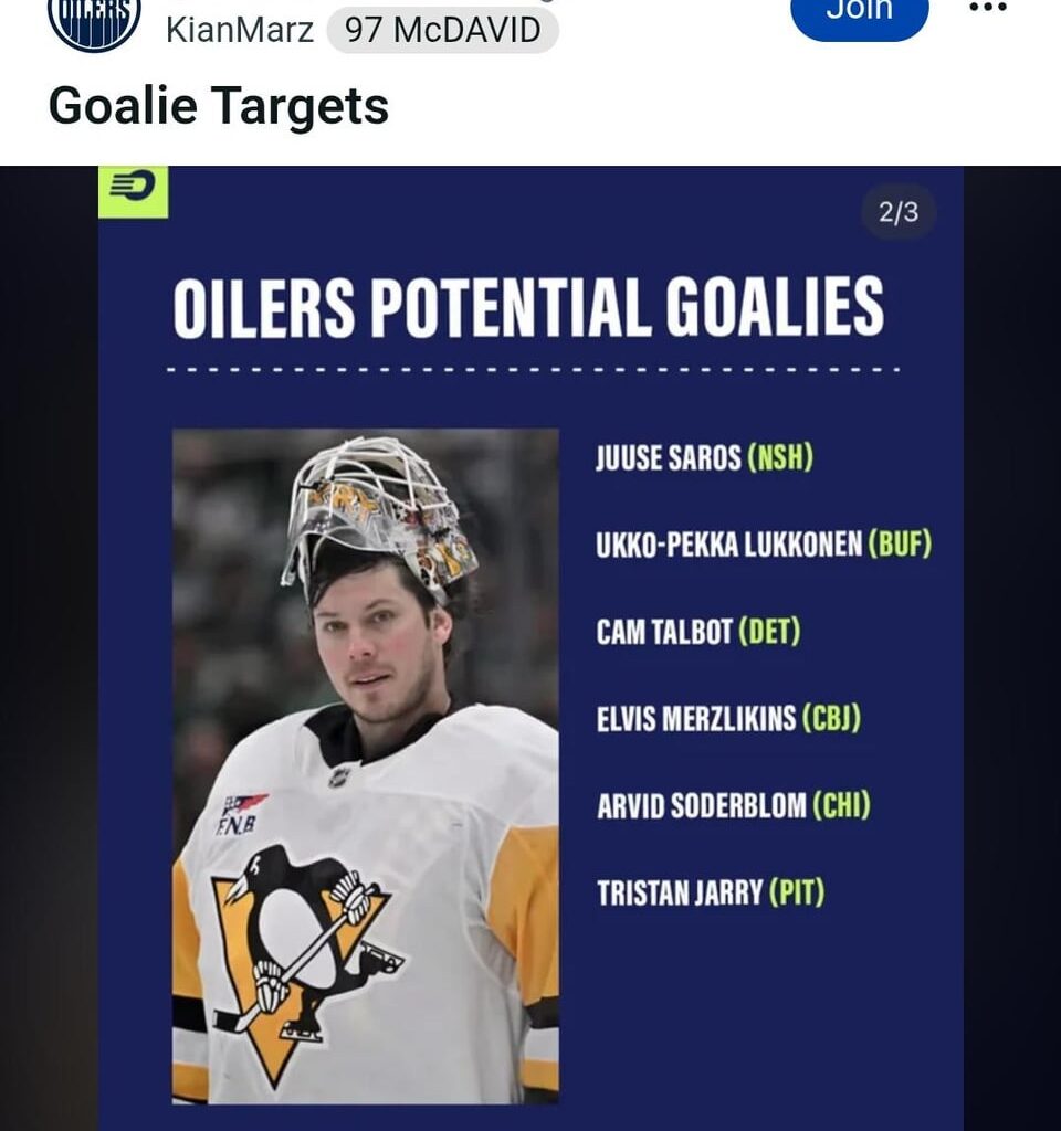 Oilers fans, in their endless quest for a magical goalie fix, now treat UPL as an "upgrade" and talk themselves into trading Levi.
